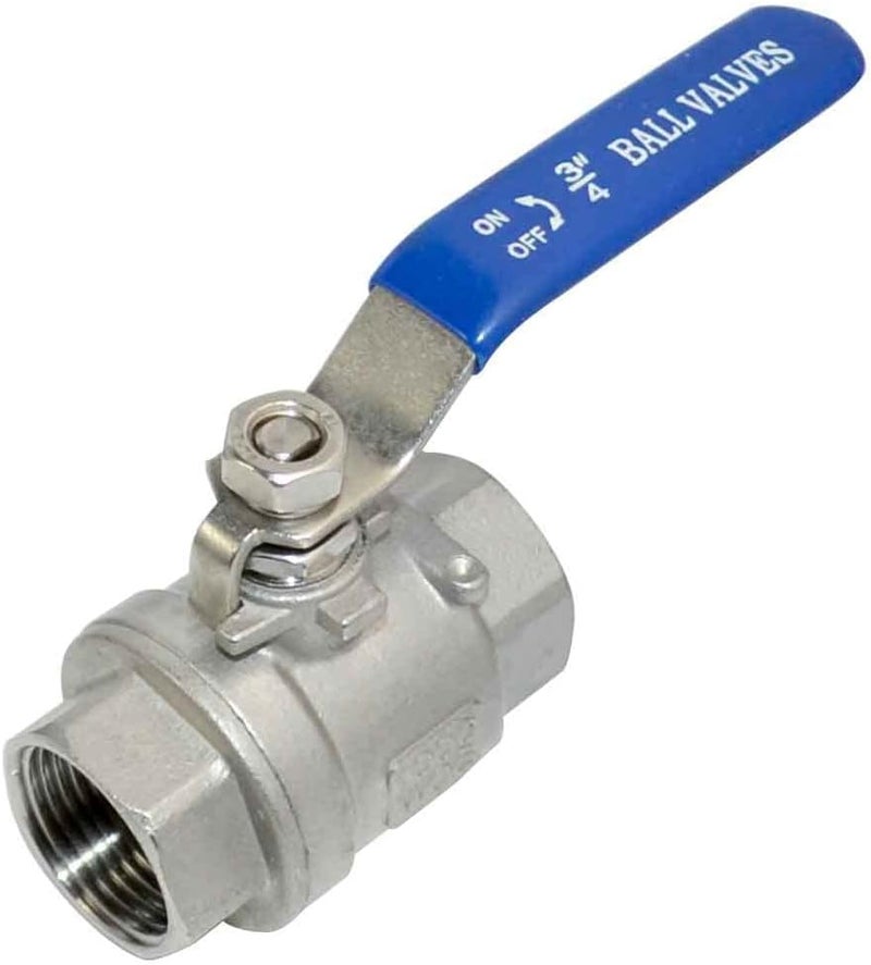 Varmhus NPT Female 316 Stainless Steel Full Port Ball Valve Vinyl Handle WOG1000 (3/4") - Image 1
